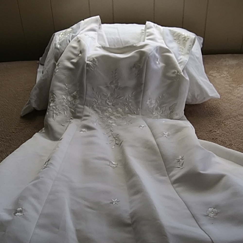 Long , flowered all over front and back , lace up